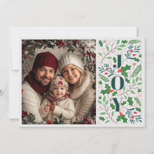 Rot und Grün Heilige Freude Weihnachten (Vorderseite)