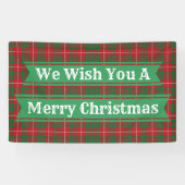 Rot und Grün Kariert Banner (Horizontal)