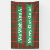 Rot und Grün Kariert Banner (Vertikal)