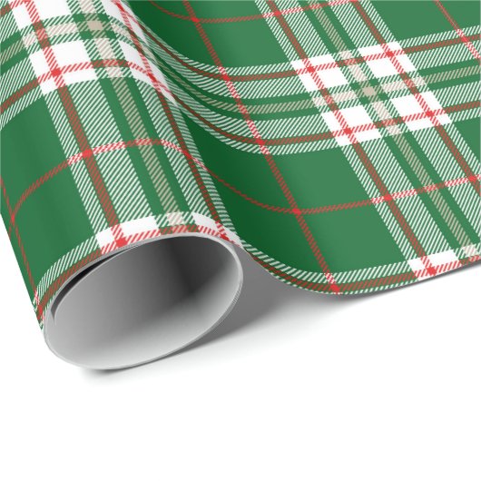 Rot und Grün Kariert Geschenkpapier (Rolleneckpunkt)