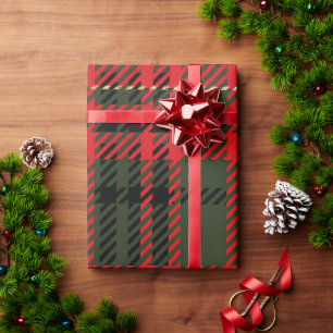 Rot und Grün Kariert Geschenkpapier