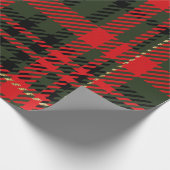 Rot und Grün Kariert Geschenkpapier (Ecke)