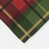 Rot und Grün kariert mit individuell monogrammiert Fleecedecke (Ecke)