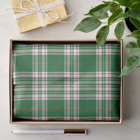 Rot und Grün Kariert Seidenpapier (Geschenk)