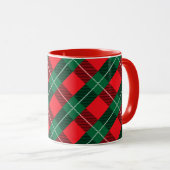 Rot und Grün Kariert Tasse (VorderseiteRechts)