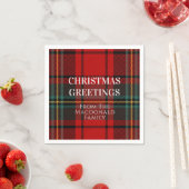 Rot und Grün kariert Weihnachten  Serviette (Beispiel)