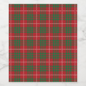 Rot und Grün Kariert Weinetikett (Einzelnes Label)