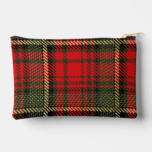 Rot und Grün Kariert Zubehörtasche (Rückseite)