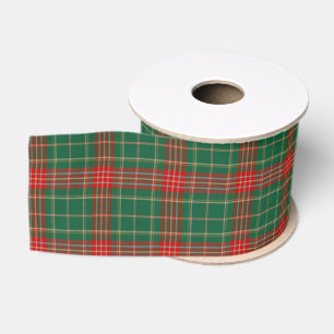 Rot und Grün Karierter Weihnachts-Tartan Ripsband