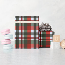 Rot und Grün Karo Weihnachten Geschenkpapier