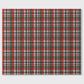 Rot und Grün Karo Weihnachten Geschenkpapier (Flach)