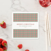 Rot und Grün Karo Weihnachten Serviette (Beispiel)