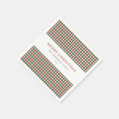 Rot und Grün Karo Weihnachten Serviette (Ecke)