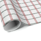 Rot und Grün Minimalistisch Kariert Geschenkpapier (Rolleneckpunkt)