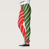 Rot und Grün mit Candy Cane gestreift Leggings (Links)
