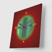 Rot und Grün mit Iluminozierendem Effekt >Wandleuc Quadratische Wanduhr (Winkel)