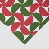 Rot und Grün Mitte Jahrhundert Modernes Muster Seidenpapier (Ausschnitt)