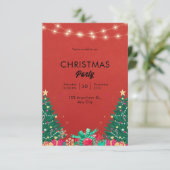 Rot und Grün - Moderne Weihnachten Einladung (Stehend Vorderseite)