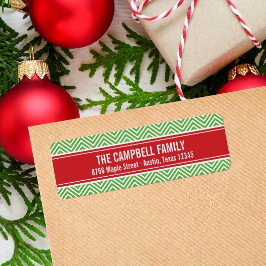 Rot und Grün Moderne Zickzack