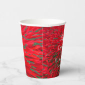 Rot und Grün Personalisiert Frohe Weihnachten Part Pappbecher (Rechts)