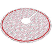 Rot und grün polyester weihnachtsbaumdecke (Schrägansicht)