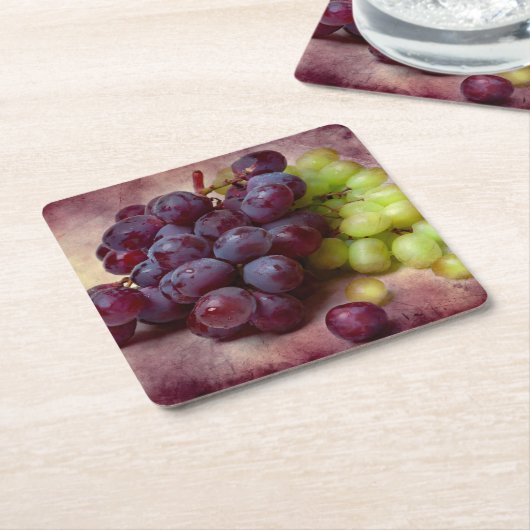 Rot und Grün Rechteckiger Pappuntersetzer (angewinkelt)