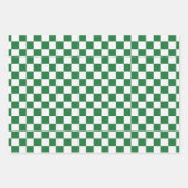 Rot und Grün Retro Karo Geschenkpapier Set (Vorderseite 3)