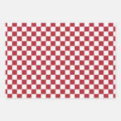 Rot und Grün Retro Karo Geschenkpapier Set (Vorderseite 2)