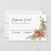 Rot und grün RSVP karte (Vorderseite)