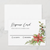 Rot und grün RSVP karte (Vorne/Hinten)