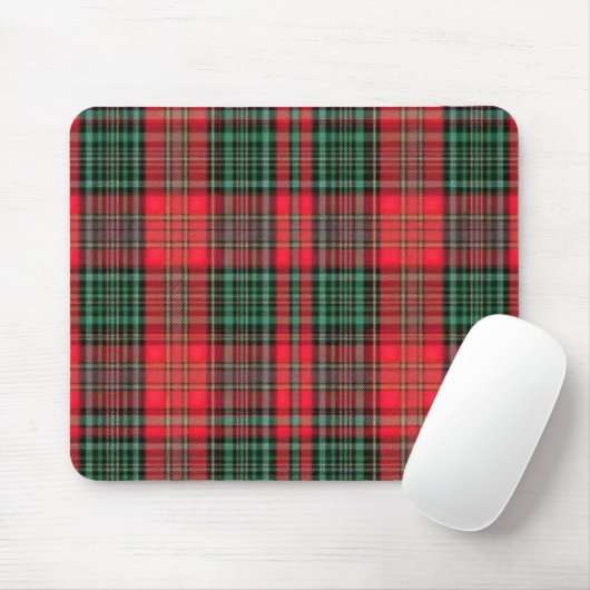 Rot und Grün Schottisches Erbtartan Karo Mousepad (Mit Mouse)