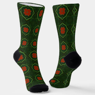 Rot und Grün Socken