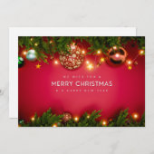 Rot und Grün Traditionelle frohe Weihnachten (Vorne/Hinten)