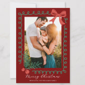 Rot und Grün von Hand Feiertagskarte