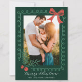 Rot und Grün von Hand Feiertagskarte