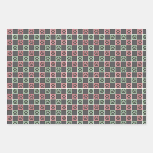 Rot und grün Weihnachten Gestapelte Paarung Geschenkpapier Set (Vorderseite)