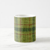 Rot und grün Weihnachtsbartan. Kaffeetasse (Mittel)