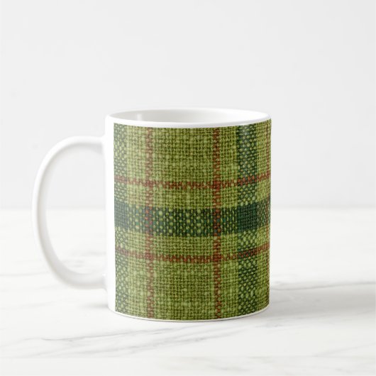Rot und grün Weihnachtsbartan. Kaffeetasse (Links)