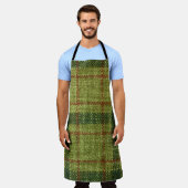 Rot und grün Weihnachtsbartan. Schürze (Getragen)