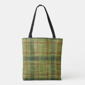 Rot und grün Weihnachtsbartan. Tasche (Rückseite)