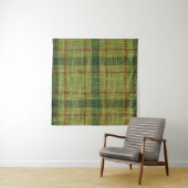 Rot und grün Weihnachtsbartan. Wandteppich (Beispiel (Horizontal))