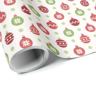 Rot und Grün Weihnachtsschmuck Muster Geschenkpapier
