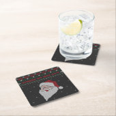 Rot und Grün, wo mein Haus ist? Santa Ugly Xmas Rechteckiger Pappuntersetzer (Vor Ort)