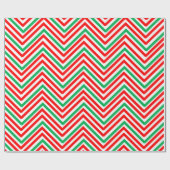 Rot und Grün Zig Zag Lines Geschenkpapier (Flach)