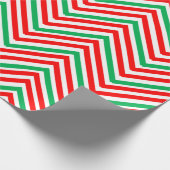 Rot und Grün Zig Zag Lines Geschenkpapier (Ecke)