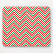 Rot und Grün Zig-Zag Mousepad (Vorne)