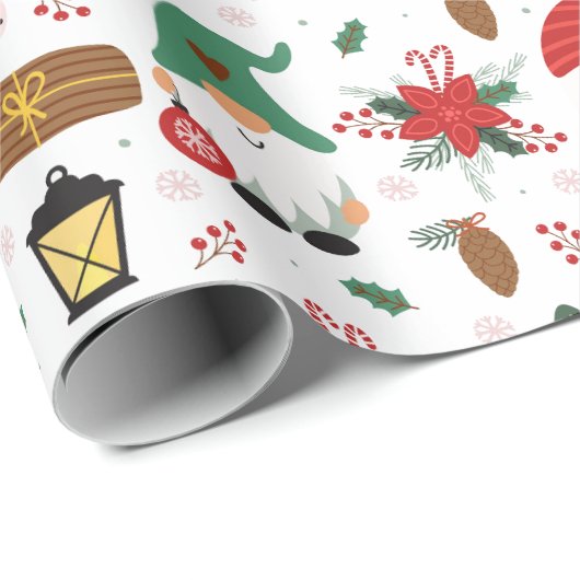 Rot und Grün zu Weihnachten Geschenkpapier (Rolleneckpunkt)