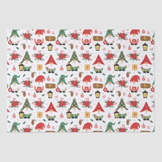 Rot und Grün zu Weihnachten Seidenpapier (Vorderseite)