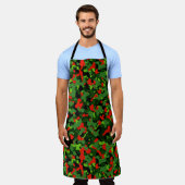 ROT UND GRÜNE CHRISTMAS CAMOUFLAGE PATTERN SCHÜRZE (Getragen)
