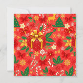 ROT UND GRÜNE CHRISTMAS DAY EINLADUNG (Rückseite)